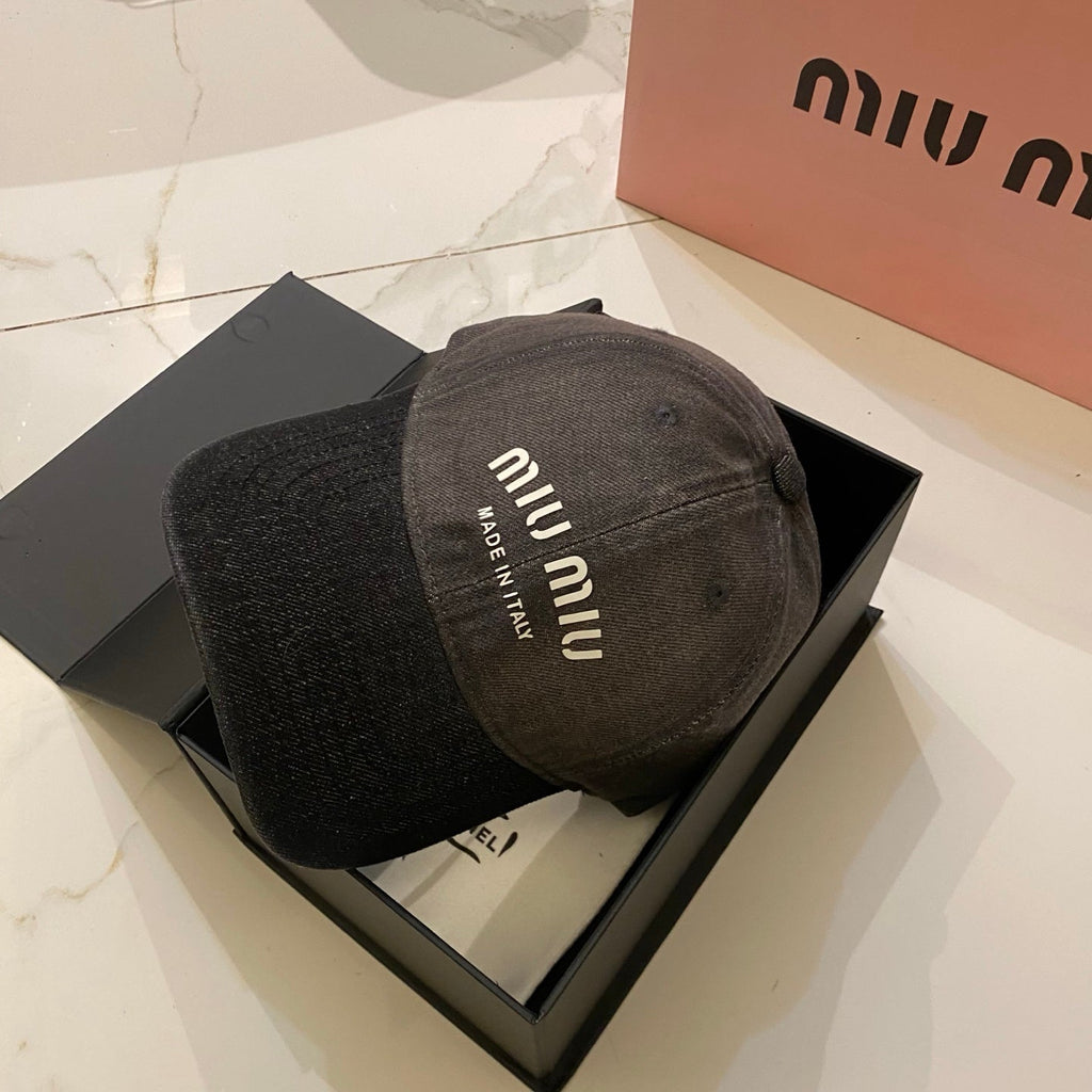 MiuMiu Baseball Cap, Distressed and Washed